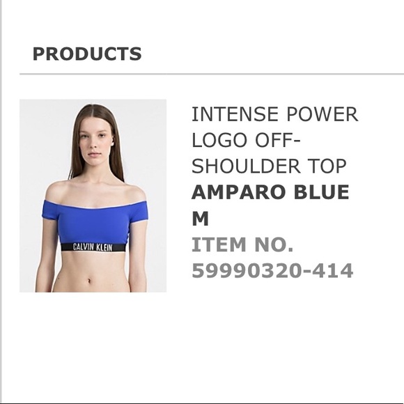 Calvin Klein: Intense Power Logo Swim TOP - Picture 1 of 2